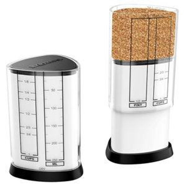 KitchenArt 1 Cup Tri Adjust A-Cup, Easy Pour Adjustable Measuring Cup