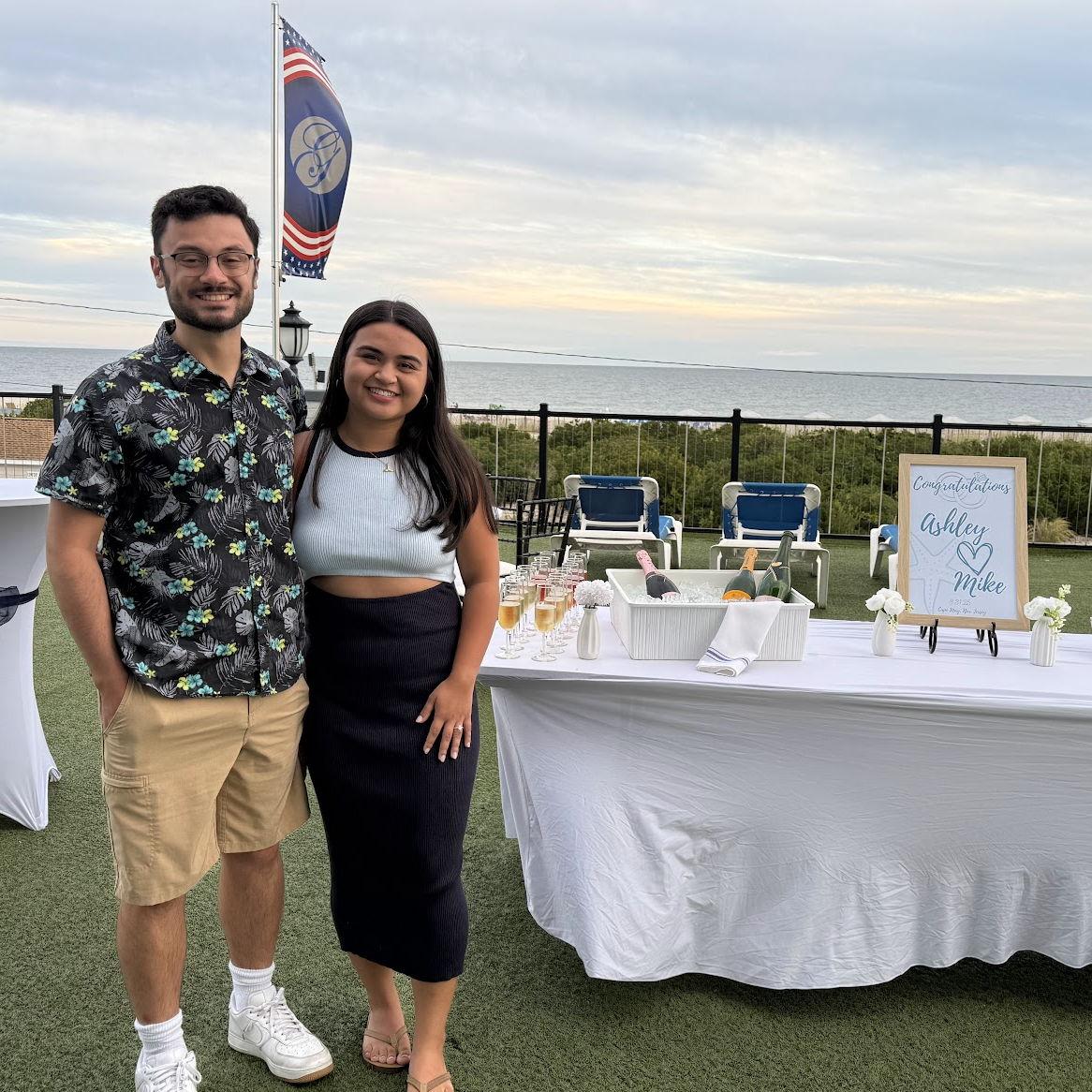 Evening of the proposal at the Grand Hotel in Cape May, NJ