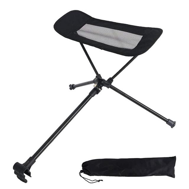 LSLANSOON Folding Attachable Footrest Leg Rest Camping Chair Accessories for Reclining Swing Chair Moon Chair Beach Chair