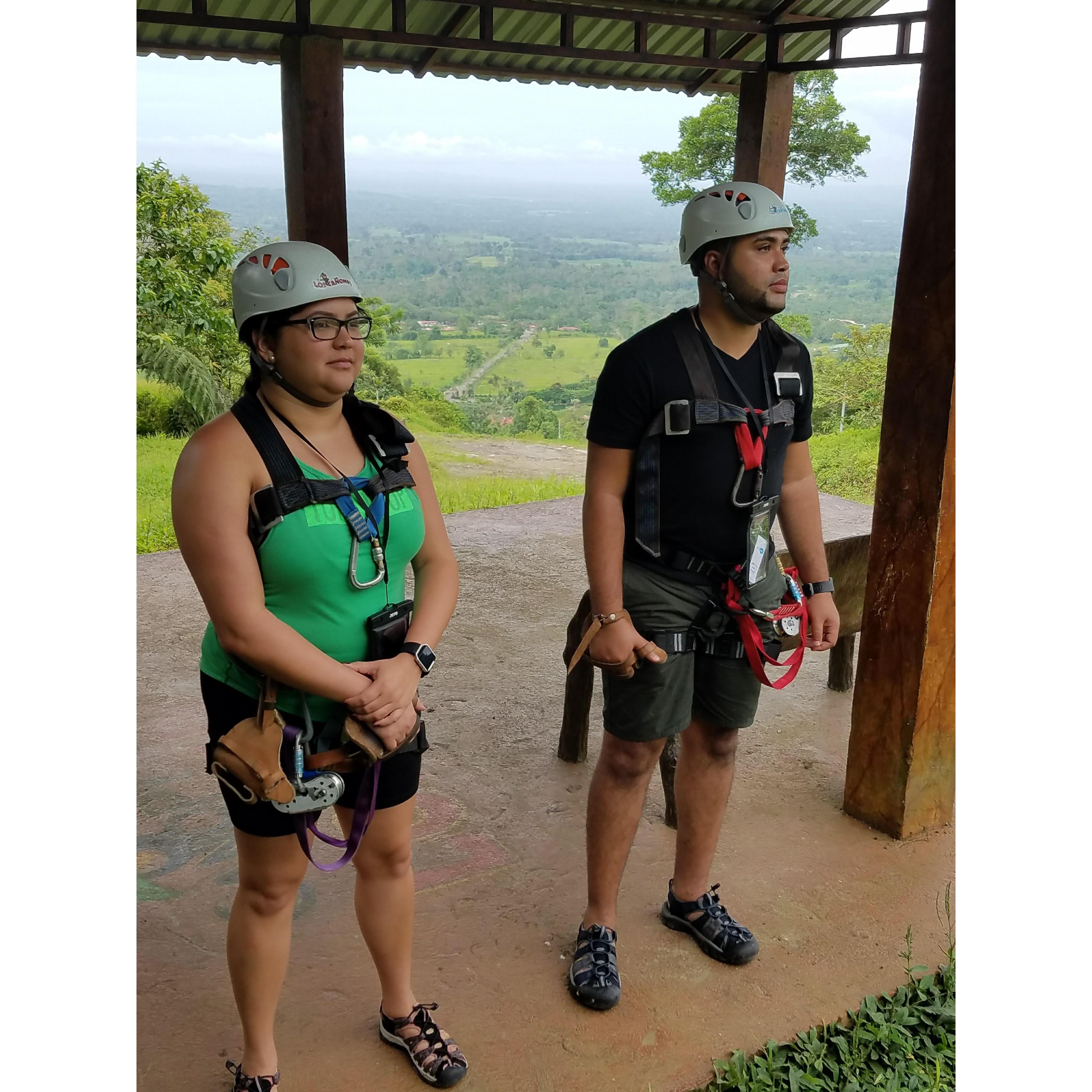 Our first international adventure together to Costa Rica (zip line 2017)