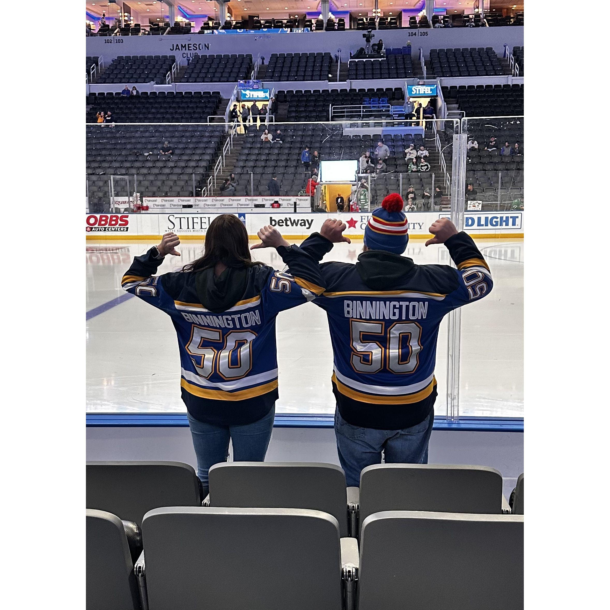 Our most recent Blues game together!