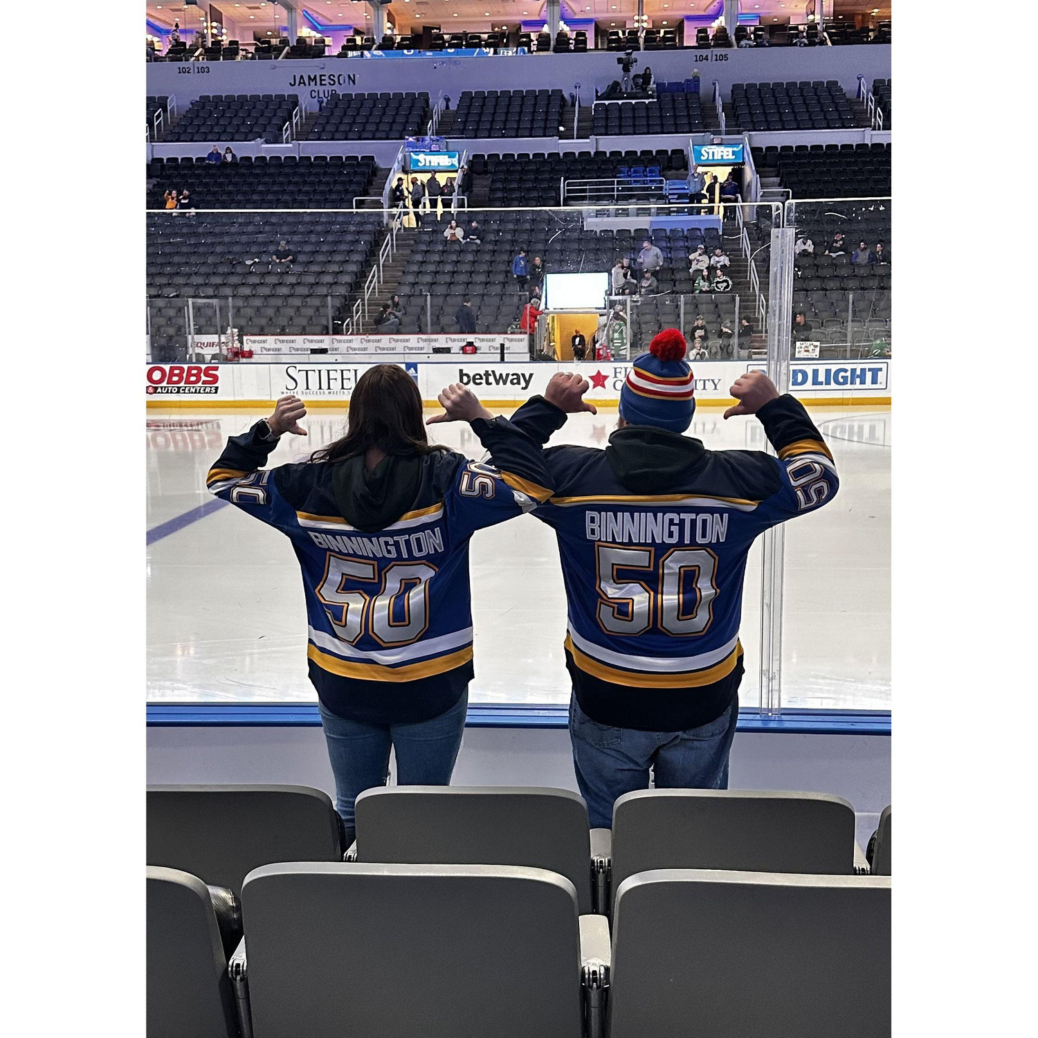 Our most recent Blues game together!