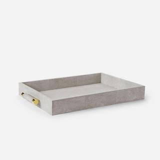 Classic Shagreen Serving Tray, Dove