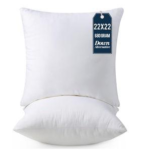 Utopia Bedding Throw Pillows Insert (Pack of 2, White) - 22 x 22 Inches Bed and Couch Pillows - Indoor Decorative Pillow