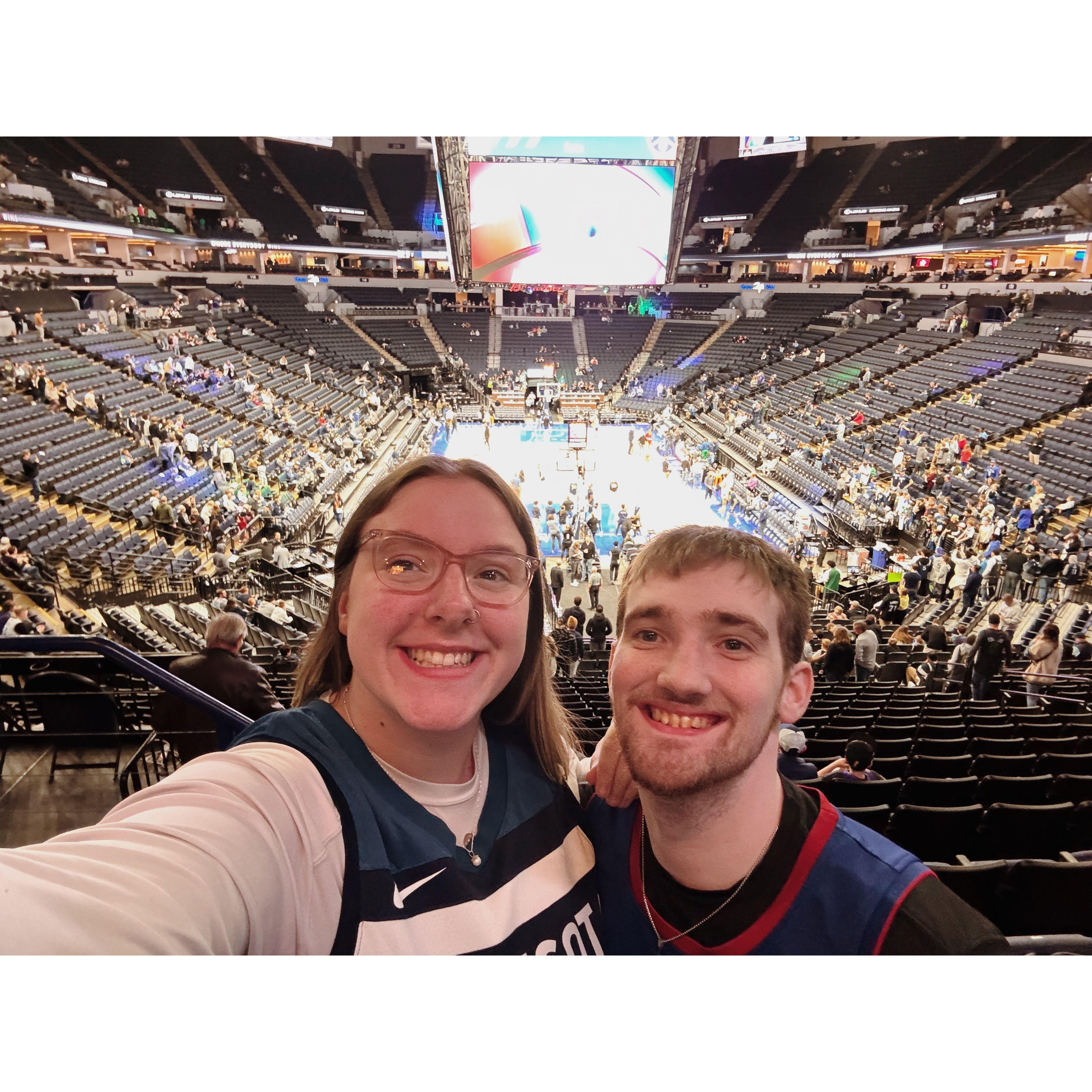 Cris's First T-Wolves Game