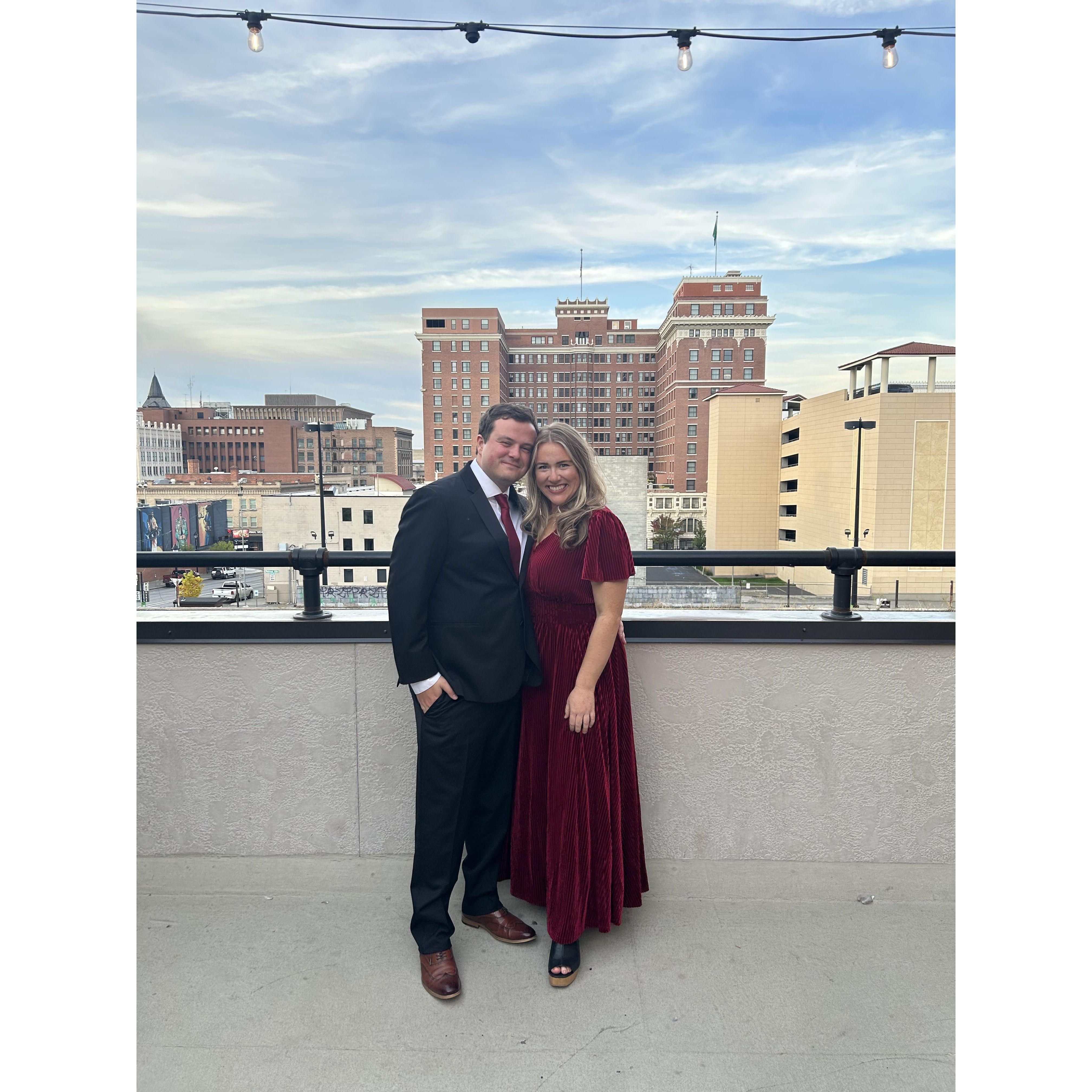 Celebrating Cody and Sara's wedding in Spokane!