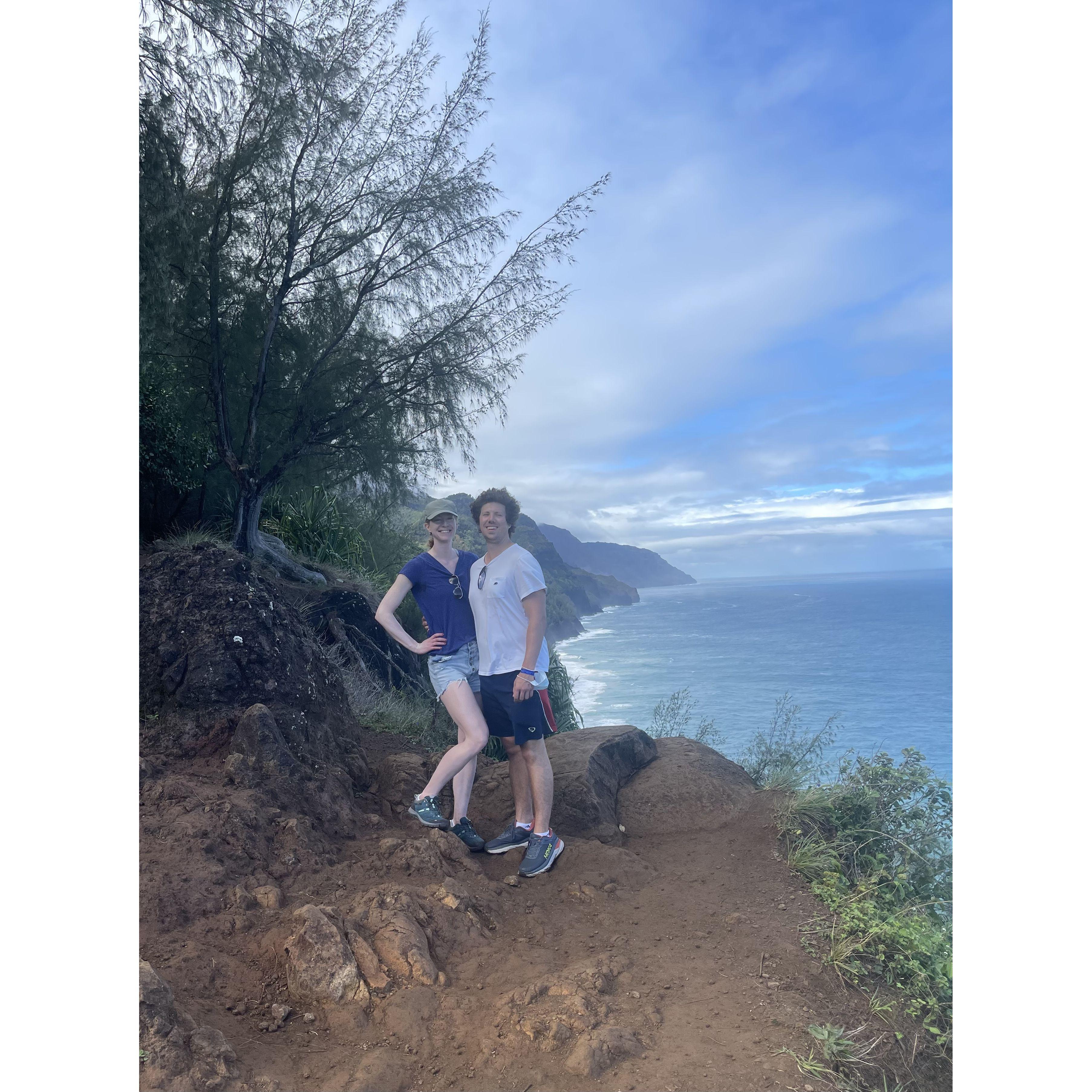 Hiking in Hawaii in 2021.