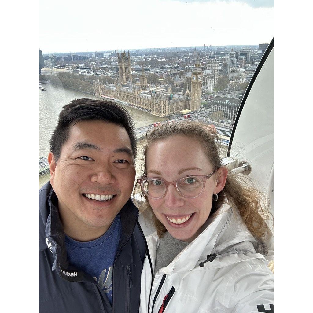London Eye - the only picture Jeanne would open her eyes for.