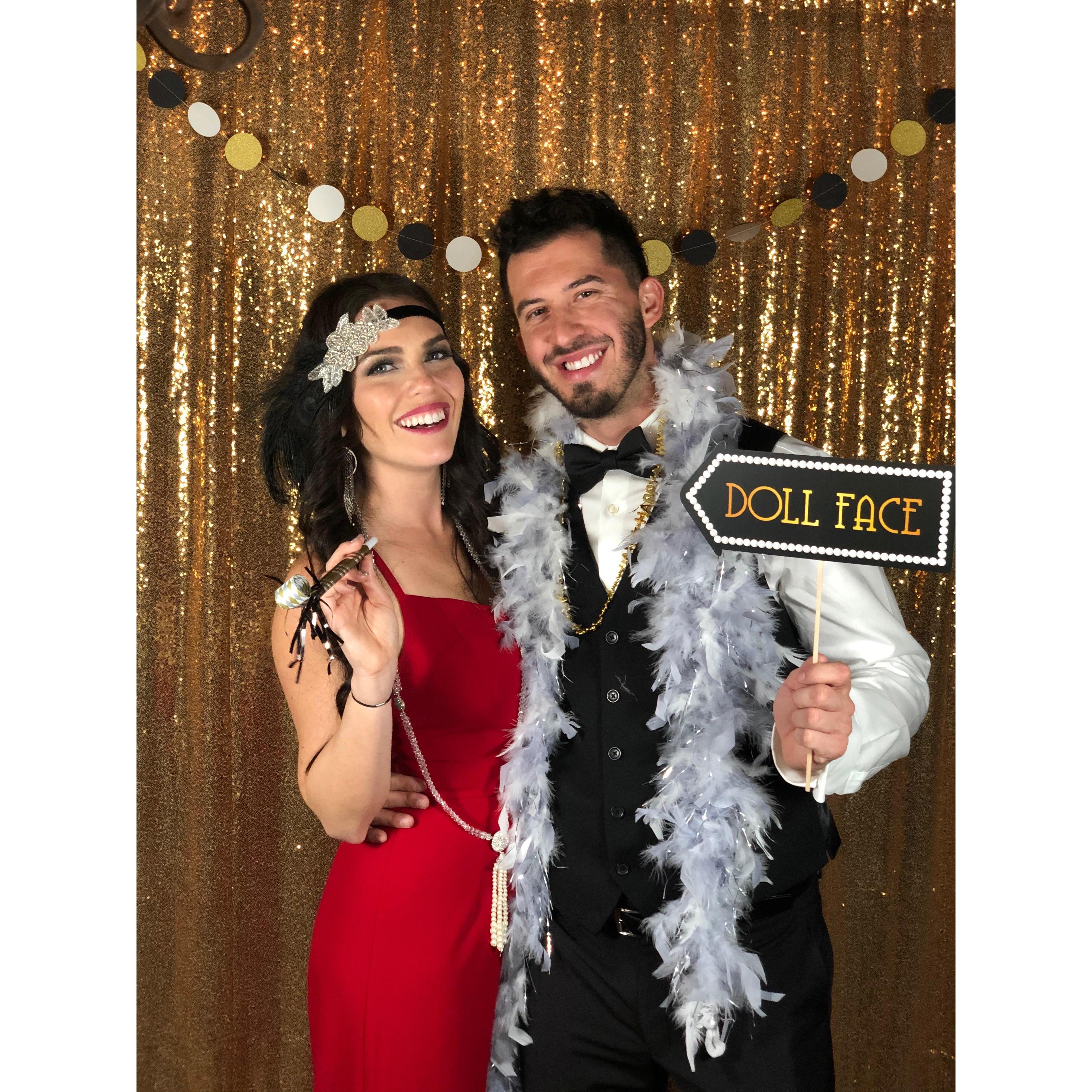 One of our first dates was a 2020 NYE Party at the venue where our wedding is going to be! Mel said to Tony  "This is my dream venue for a Wedding...be nice to the owners just in case!" haha.