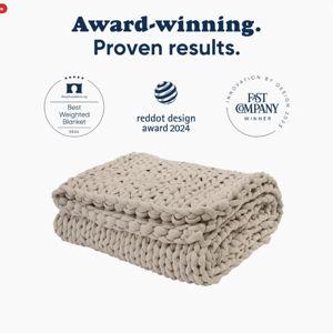 Bearaby Weighted Blanket - 100% Cotton - 10 lbs - Driftwood color