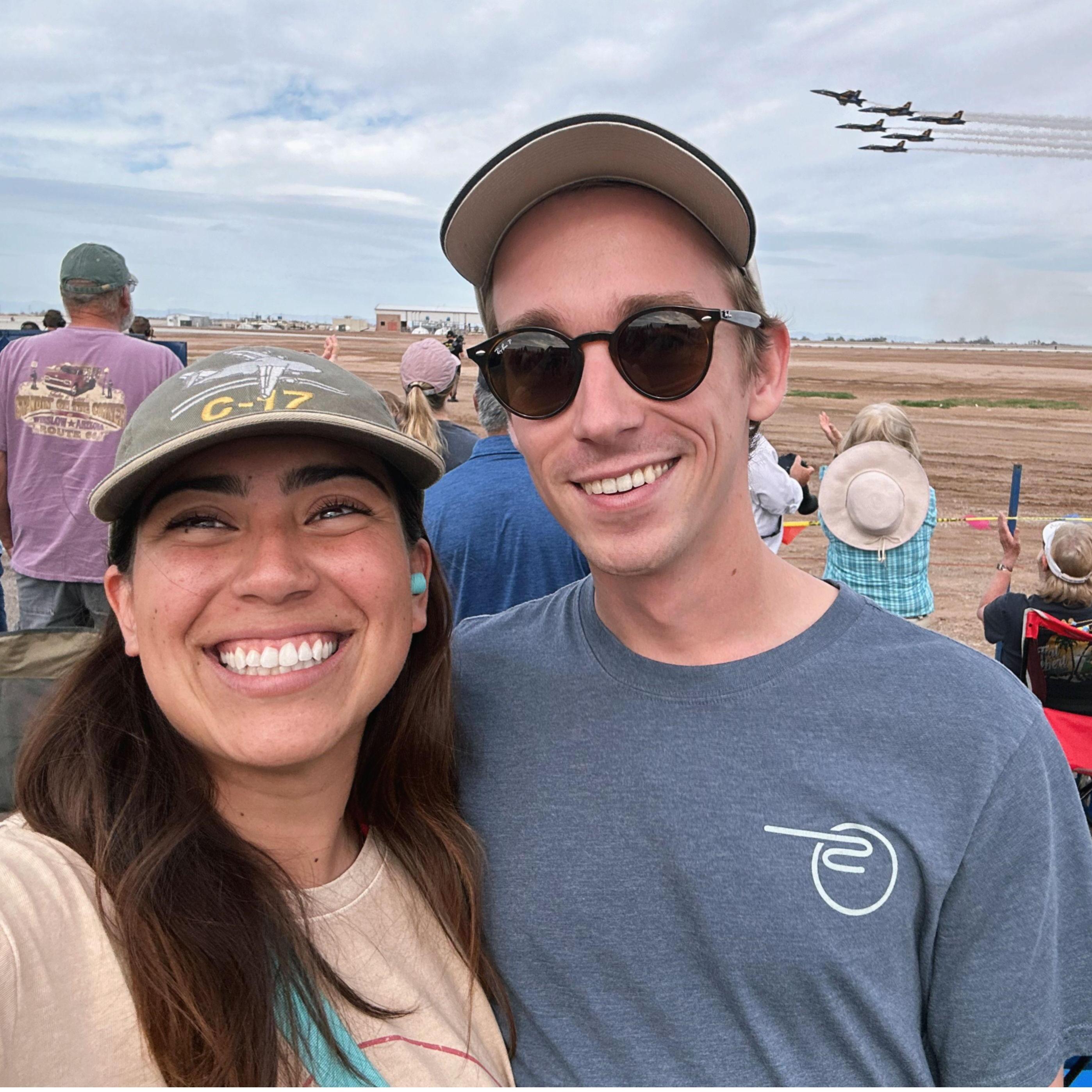 Our first air show together. Henry is a big plane guy..if you didn't know