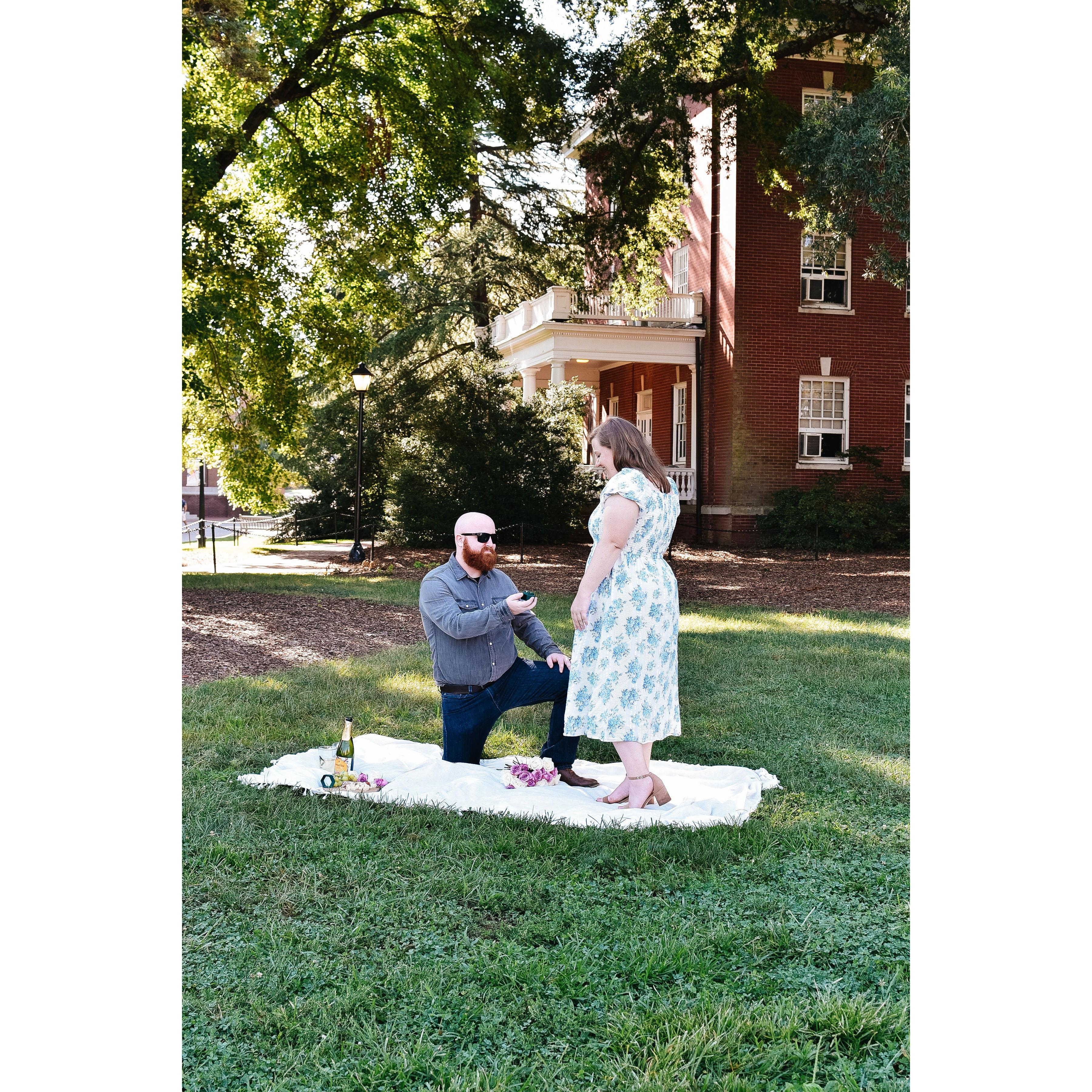 We recreated the moment Brandon asked me to marry him-- we didn't get too many photos on the day. 

This photo was taken by the Elaina Finkelstein Photography!