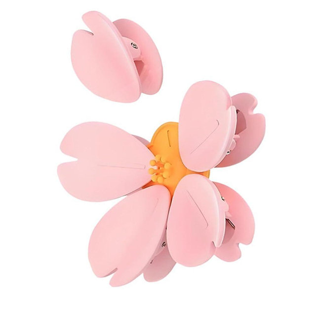 LaZooYoo Cherry Blossom Magnetic Bag Clips, Pink Sakura Food Sealing Clip for Kitchen, Decorative Fridge Magnets, 1 Flower 5 Clips