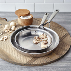 Sur La Table Classic 5-Ply Stainless Steel 2-Piece Skillet Set, 8" & 10"