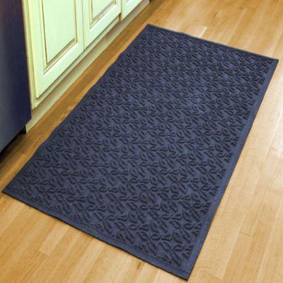 Weather Guard™ Leaf 34-1/2-Inch x 58-Inch Door Mat in Navy