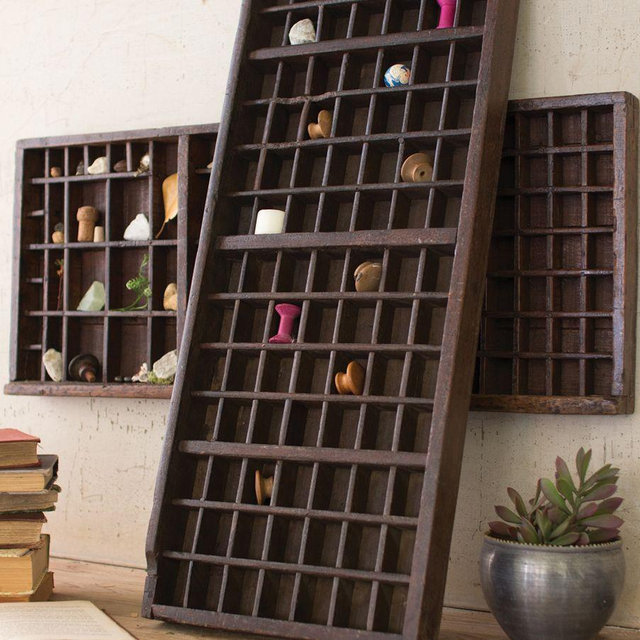 Wooden Printers Tray Wall Art
