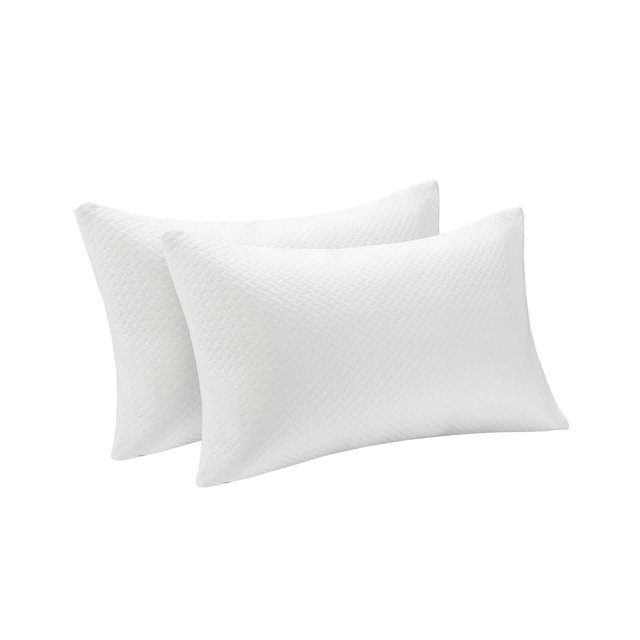 Costway 2Pack Shredded Memory Foam Bed Pillows Bamboo Rayon Cooling Cover 28''x18''