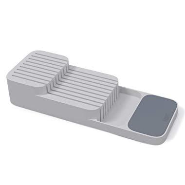 Joseph Joseph 85120 DrawerStore Kitchen Drawer Organizer Tray for Knives Knife Block, Gray