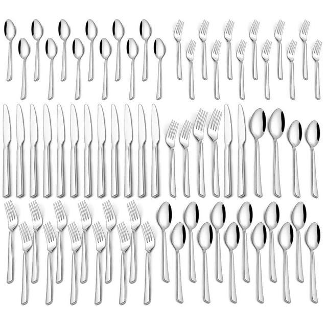 60 Piece Silverware Set For 12,Stainless Steel Flatware/Tableware Set Include Spoons/Forks/Knives,Yoehka Mirror Polished Cutlery Set For Home Kitchen Restaurant Hotel,Durable,Dishwasher Safe
