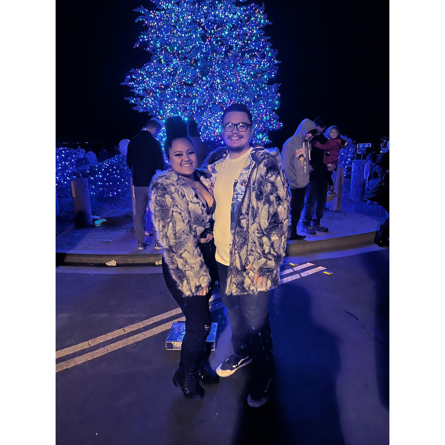Our first tree lighting together!