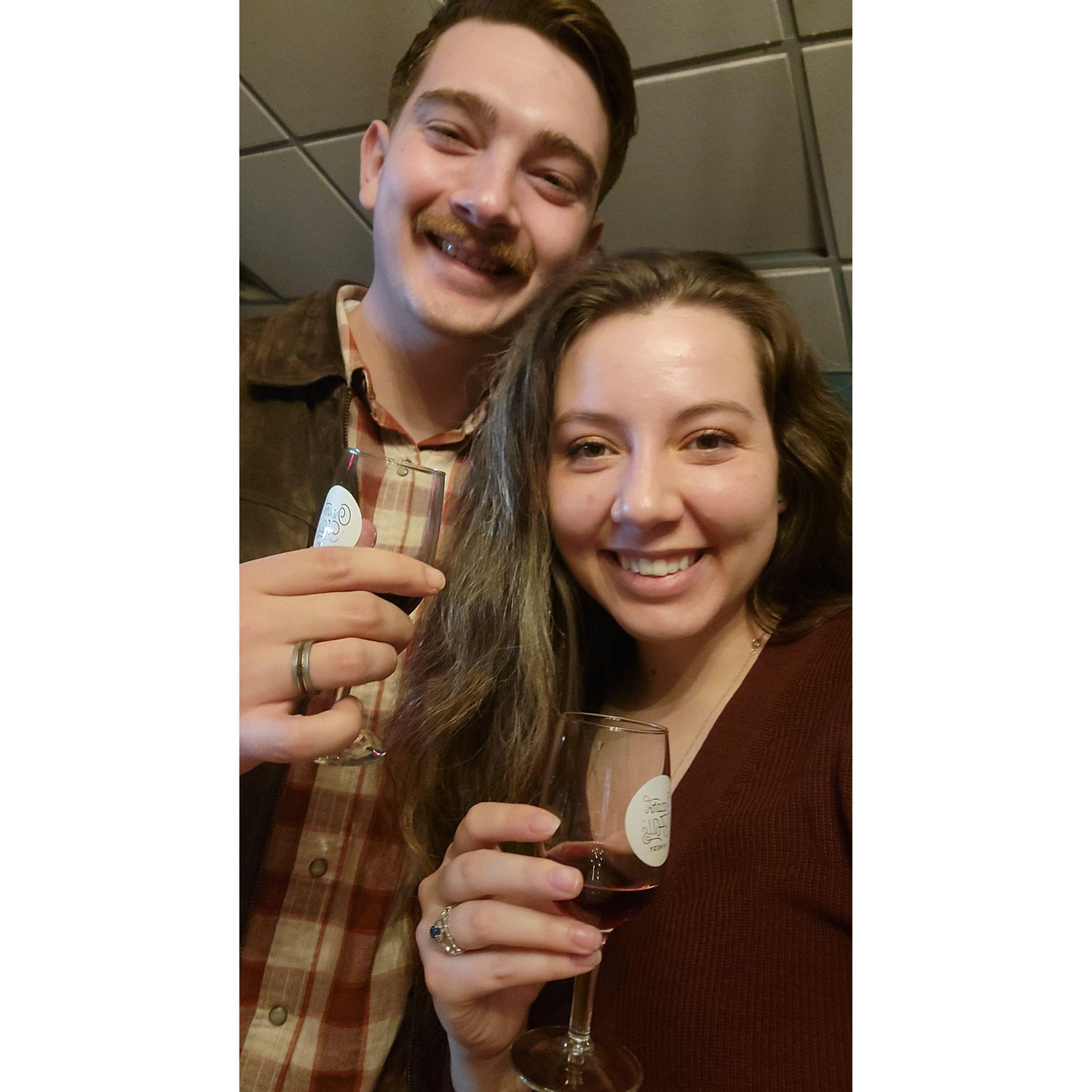 We were the youngest people at the wine tasting, but still had fun.