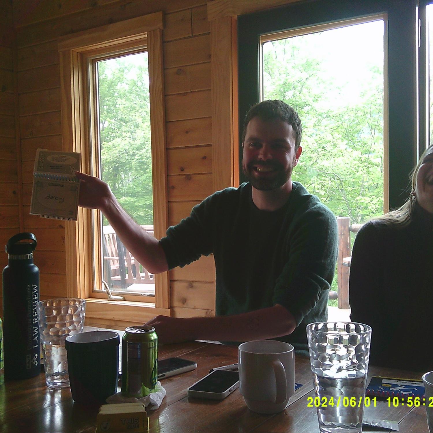 Camp Bednar 2024: Our joint bachelor/ette weekend in Deep Creek! (Cal, groomsman and Ross's good friend from Swarthmore)