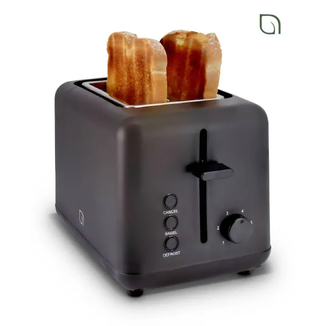 WILLOW Kitchen 2 Slice Toaster Black