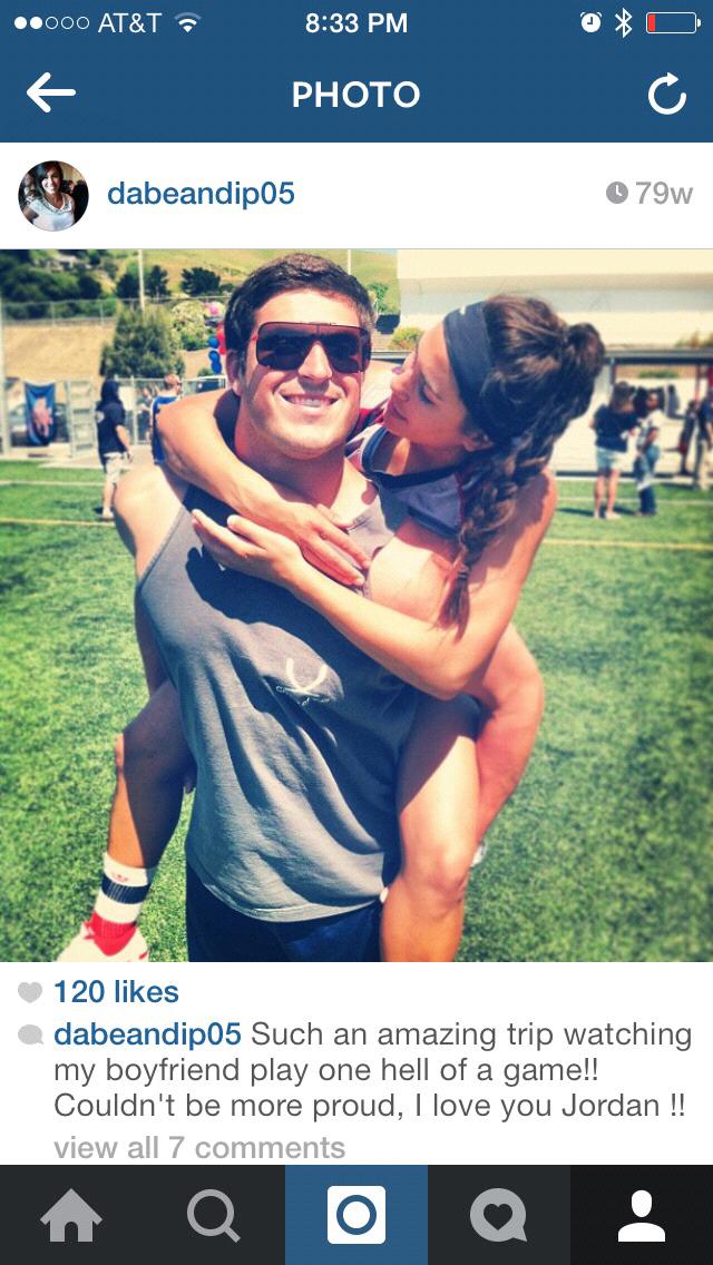 My biggest fan! After one of my lacrosse games senior year, Spring 2013.