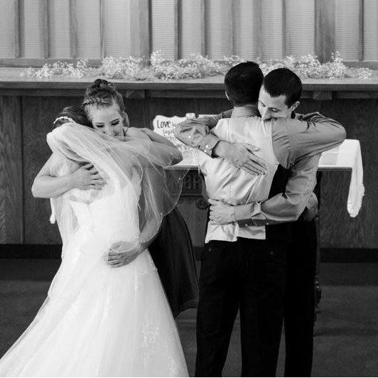 Brock and Elyse's wedding, where we met.
