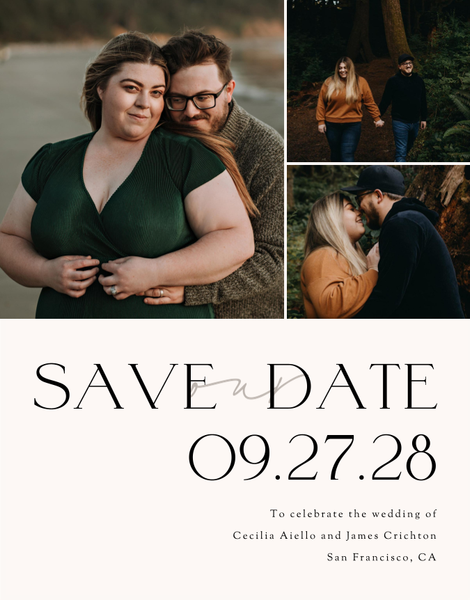 Santiago Multiphoto | Off-White | Zola Save The Dates