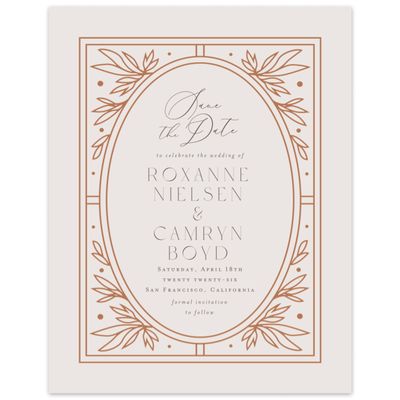 Tuscany, Orange Wedding Digital Save the Date - Poplar Classic