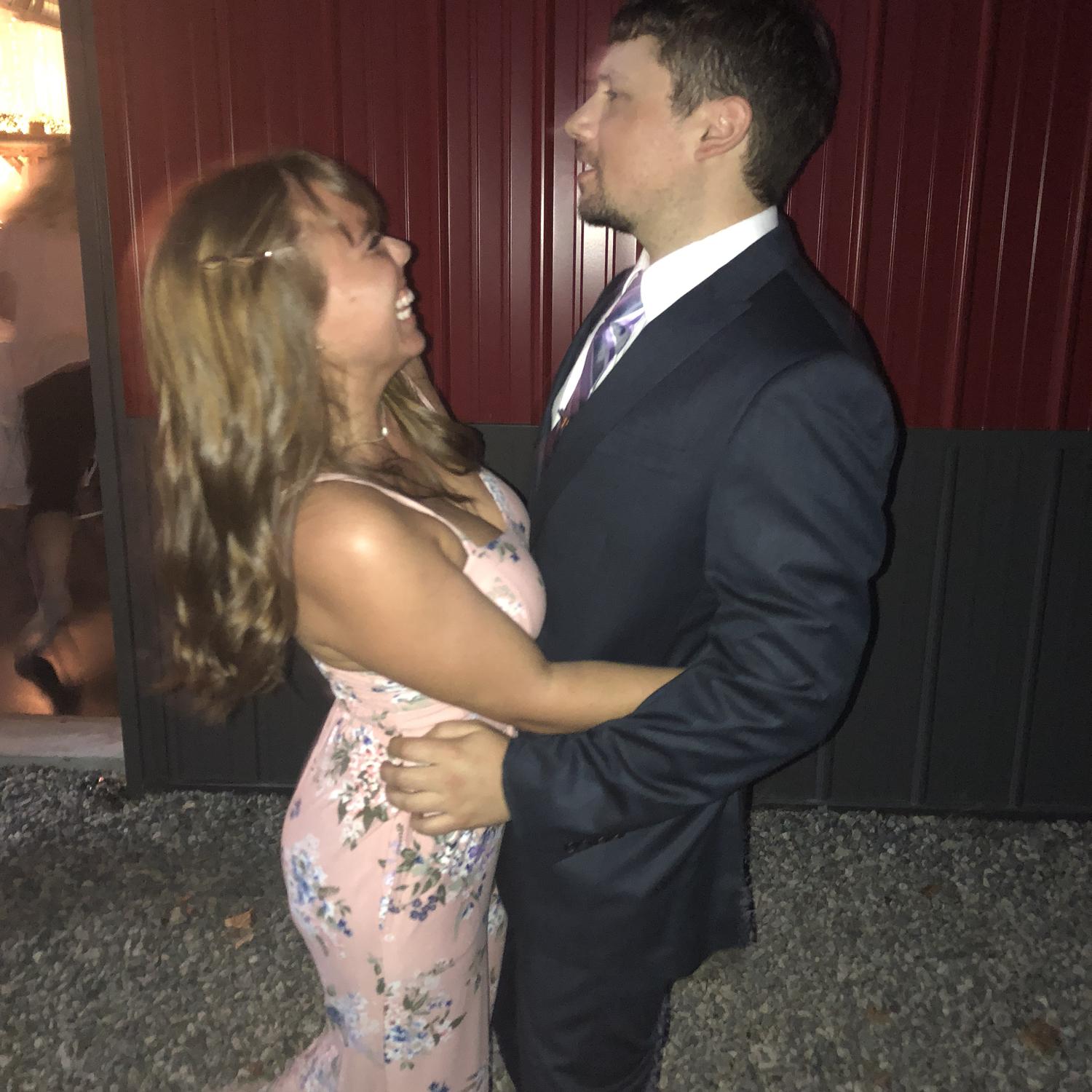 At Alyssa and Troy's wedding