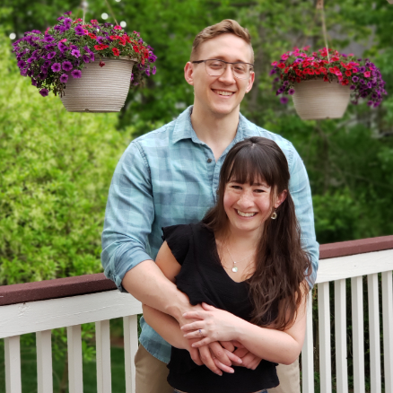 An engagement photo