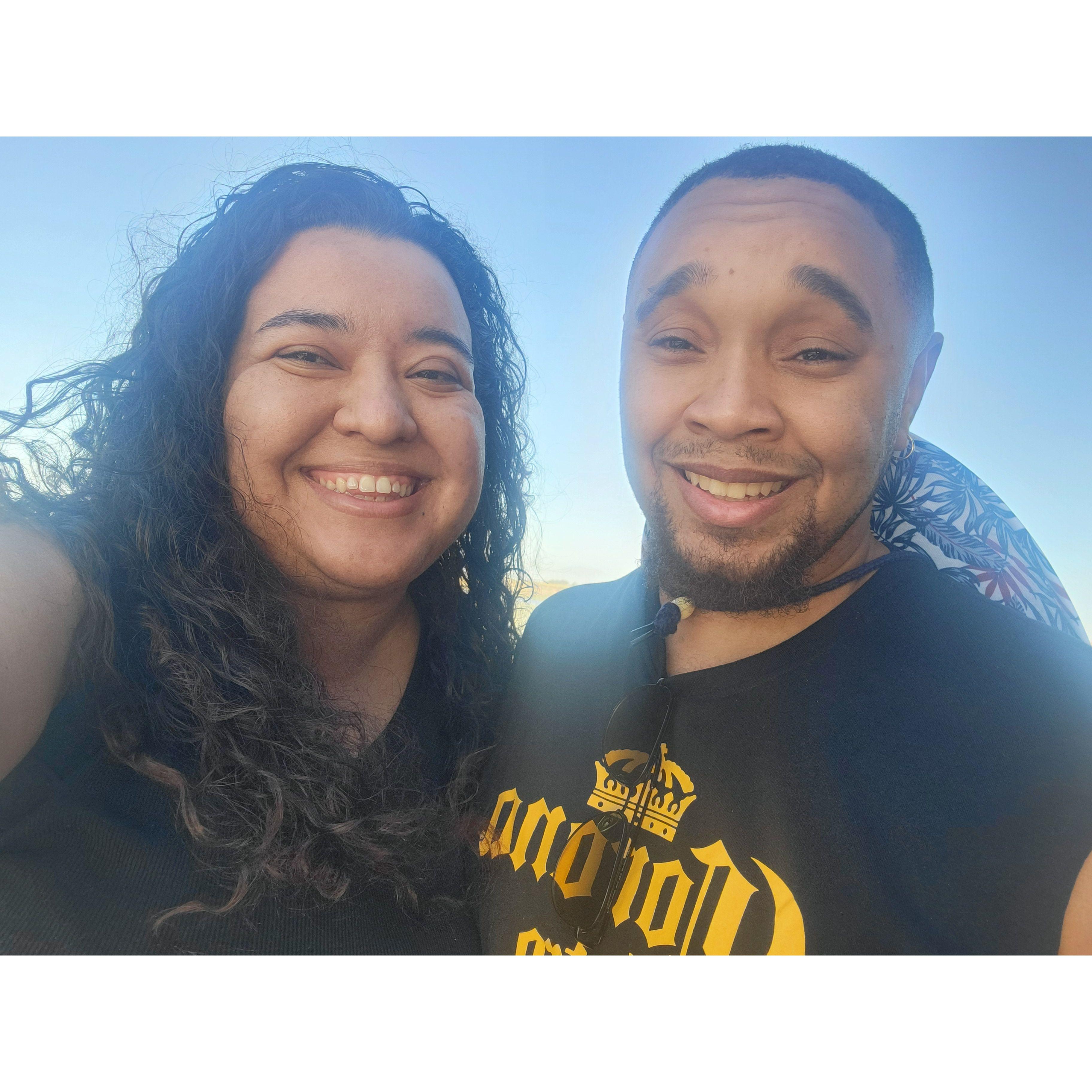 On a beach trip!
