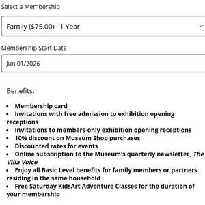 Year Membership to the Myrtle Beach Art Museum