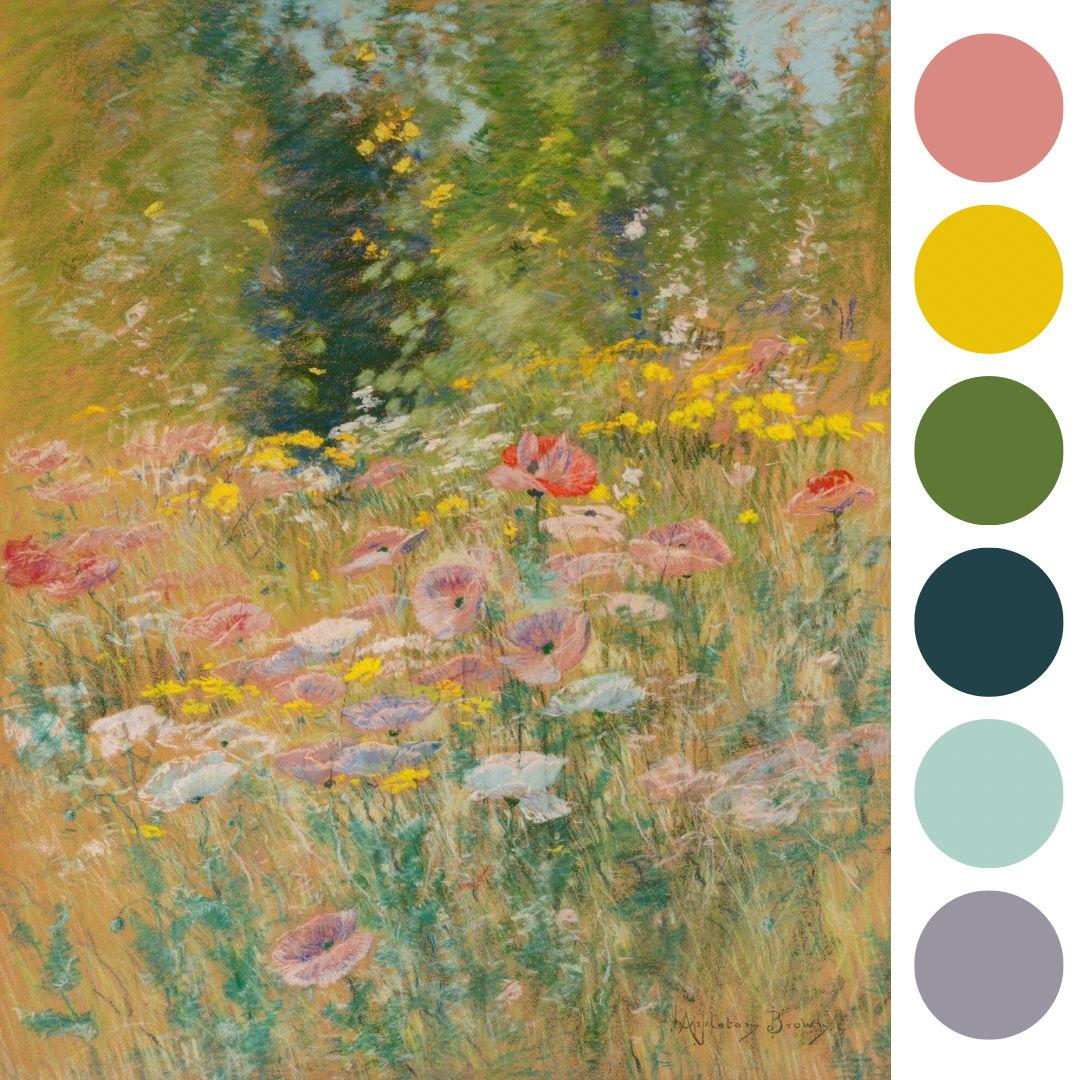 'Garden of Poppies' by John Appleton Brown