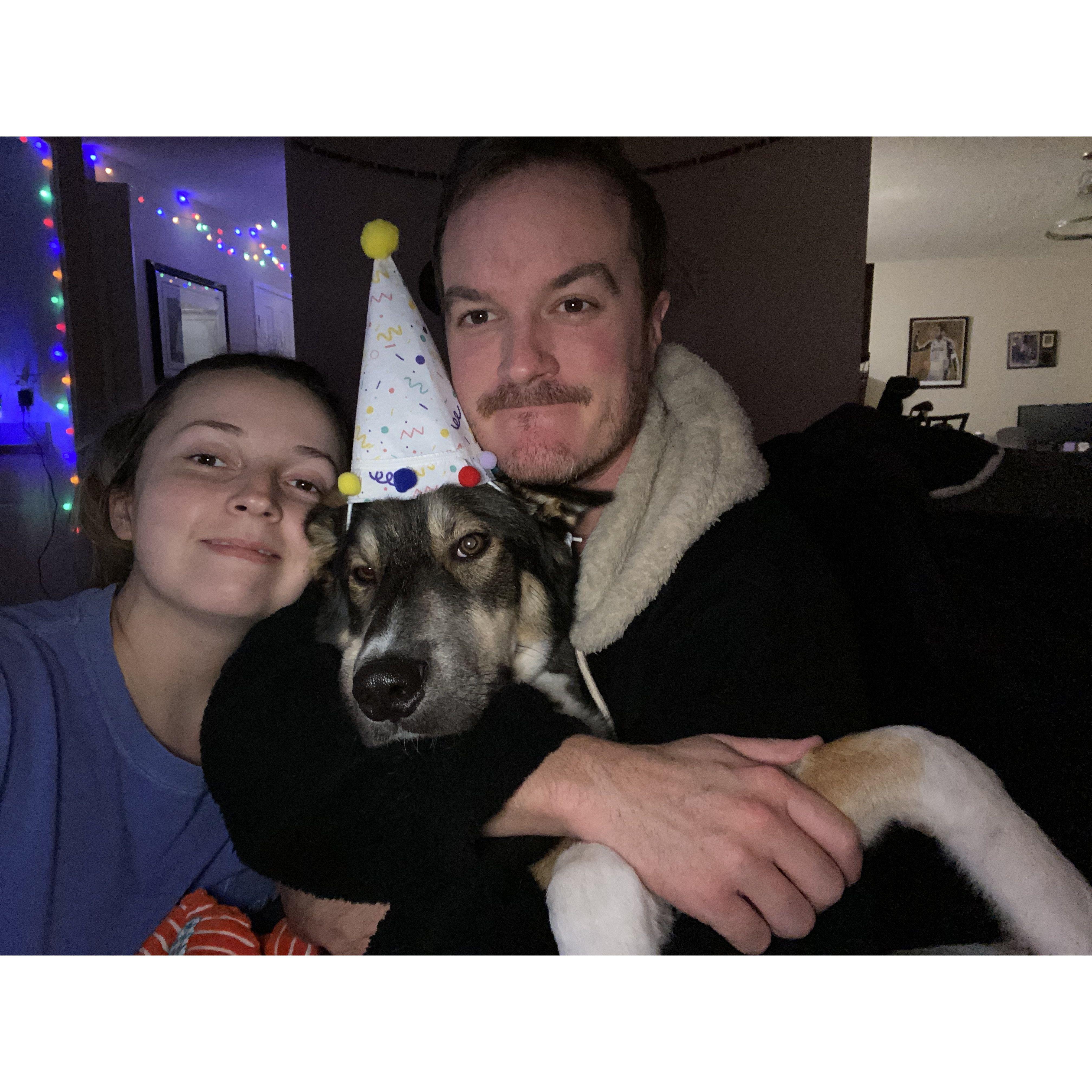 Winston's first birthday, 2021