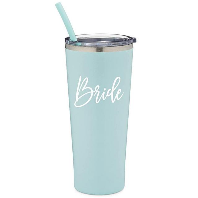 The Navy Knot - Bride Tumbler 22oz Tumbler (Sea Mist) - Stainless Steel Vacuum Insulated Tumbler Cup - Coffee Travel Mug - Water Bottle For Women & Bride to Be - Bride Cup Keeps Drinks Cold or Hot