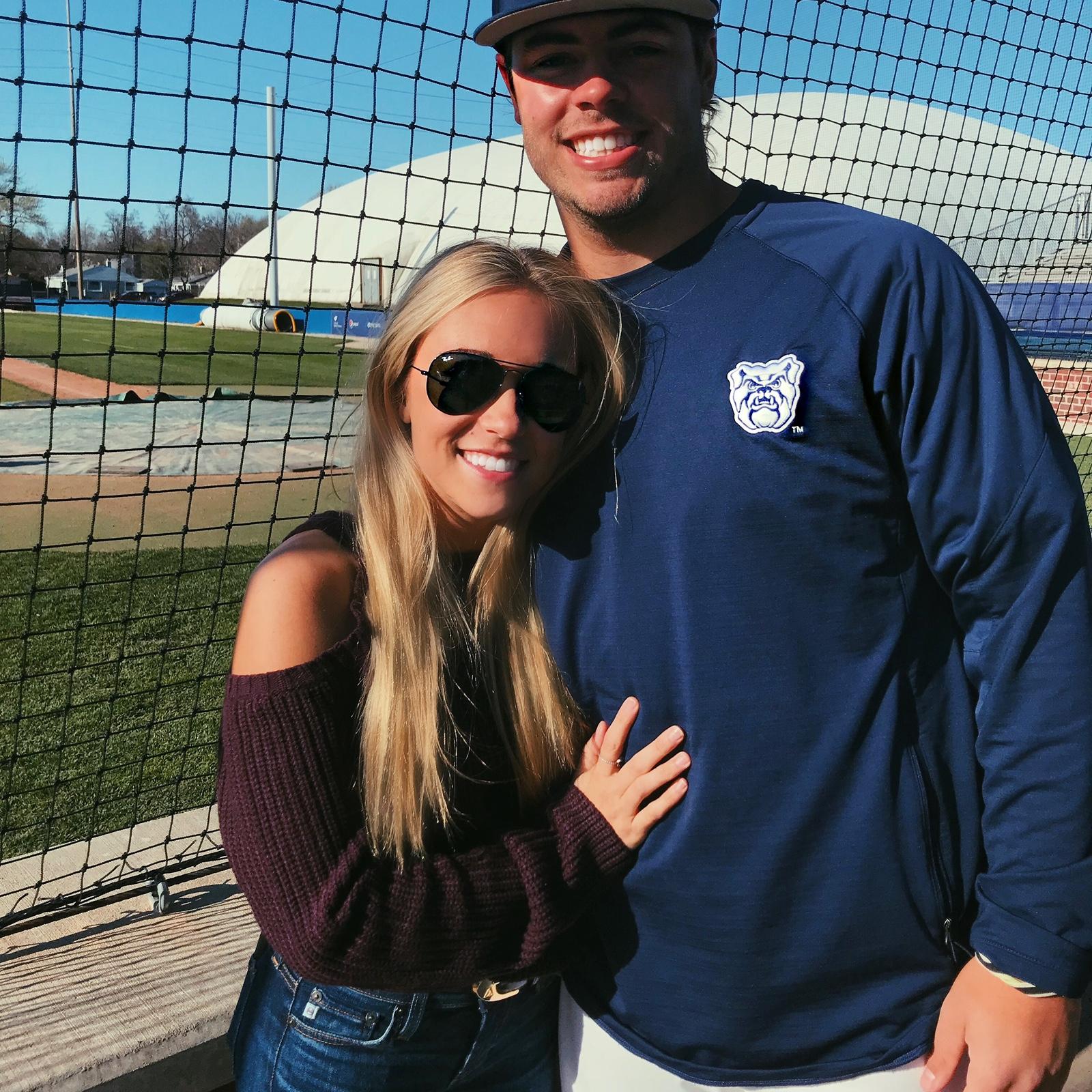 Kayla supporting Austin at a Butler Baseball game! (2018)