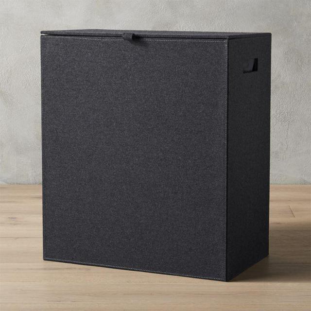 charcoal felt hamper