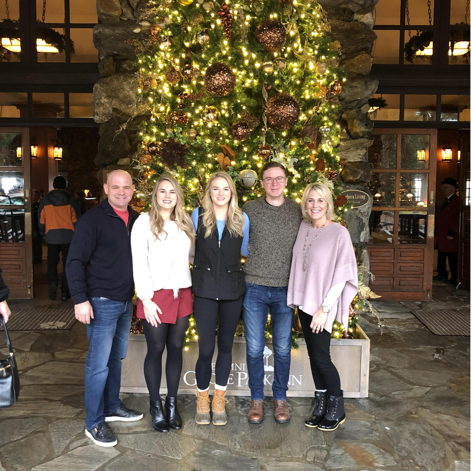 Surprise visit from the family after we got engaged! 
~ Omni Grove Park Inn, Asheville, NC