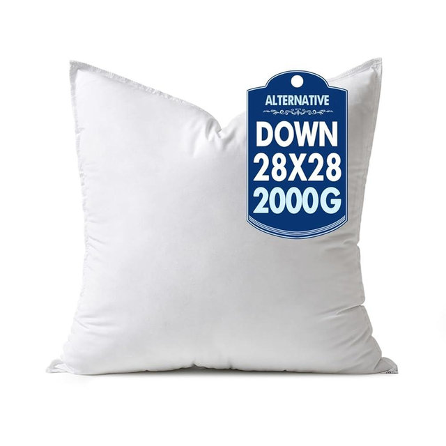 MIULEE 28x28 Down Alternative Pillow Insert Euro Decorative Throw Pillow 28 x 28 Inch Body Bed Sleeping Ultra Soft Fluffy Form for Sofa Couch Bed