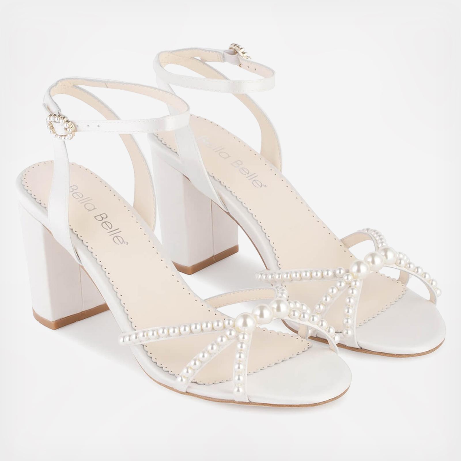 Bellaページ Bella Belle Shoes, Lilia Open-Toe Strappy Pearl Block Heels