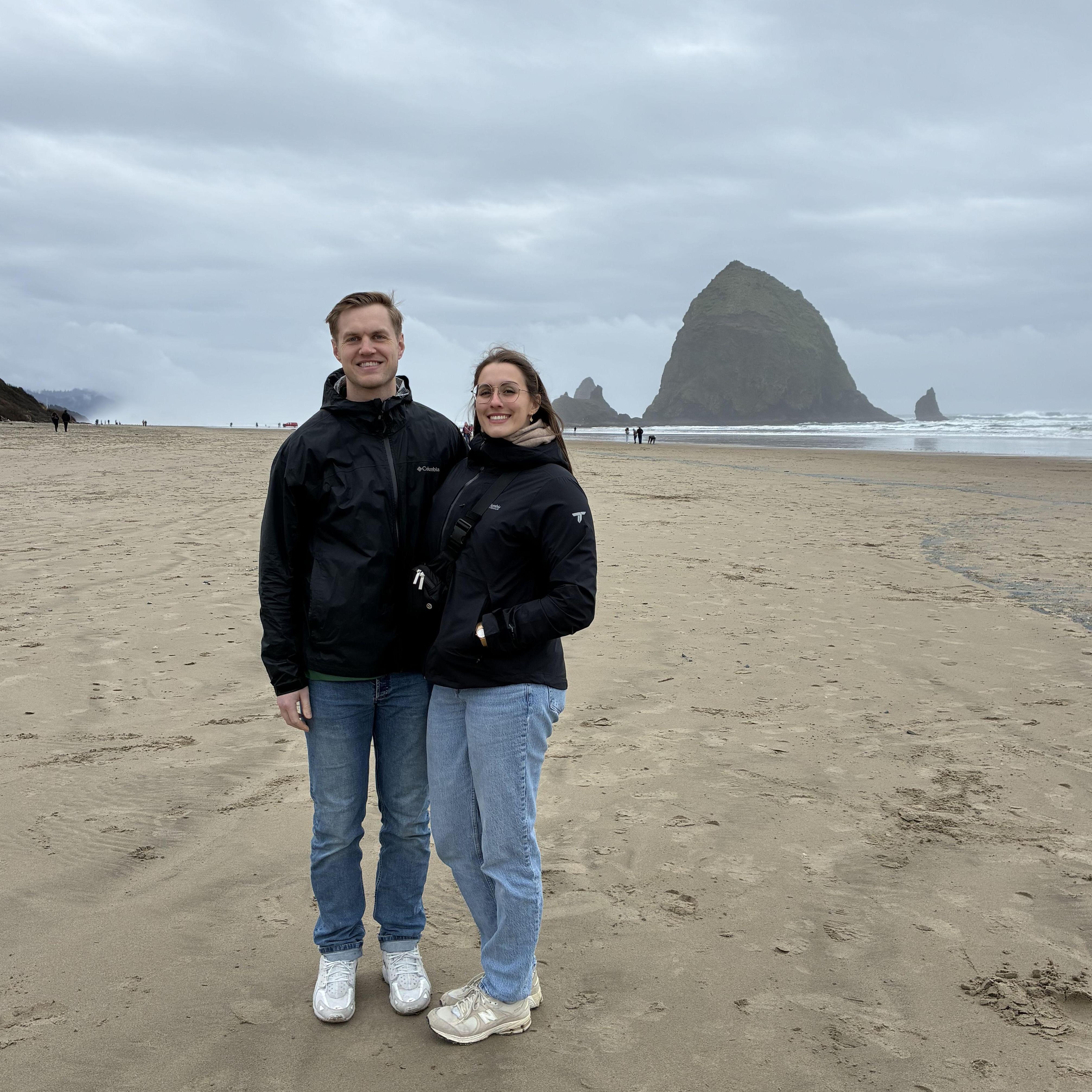 Cool rock on the west coast with our matchy jackets