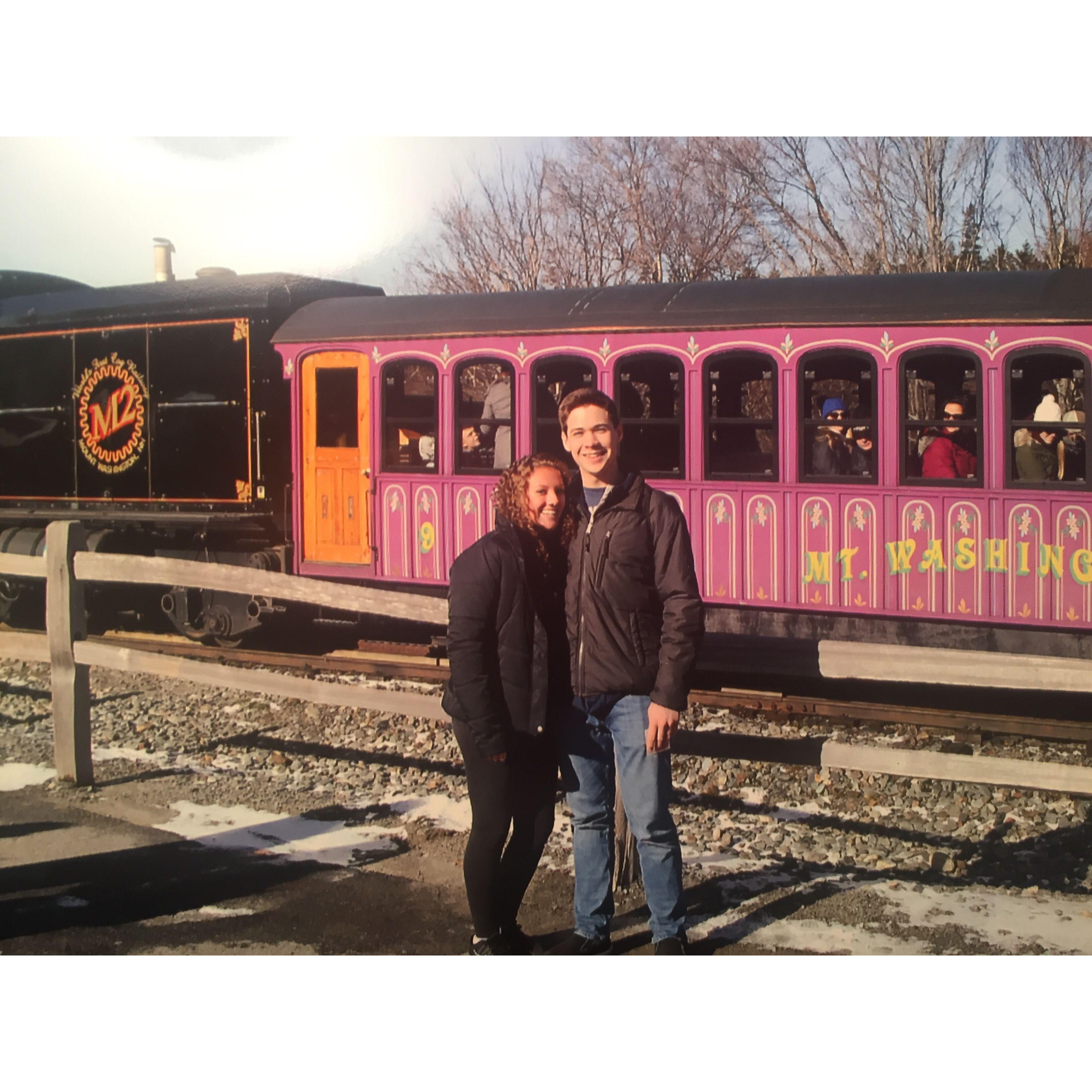 Our first picture together – Mt. Washington Cog Railway 2016