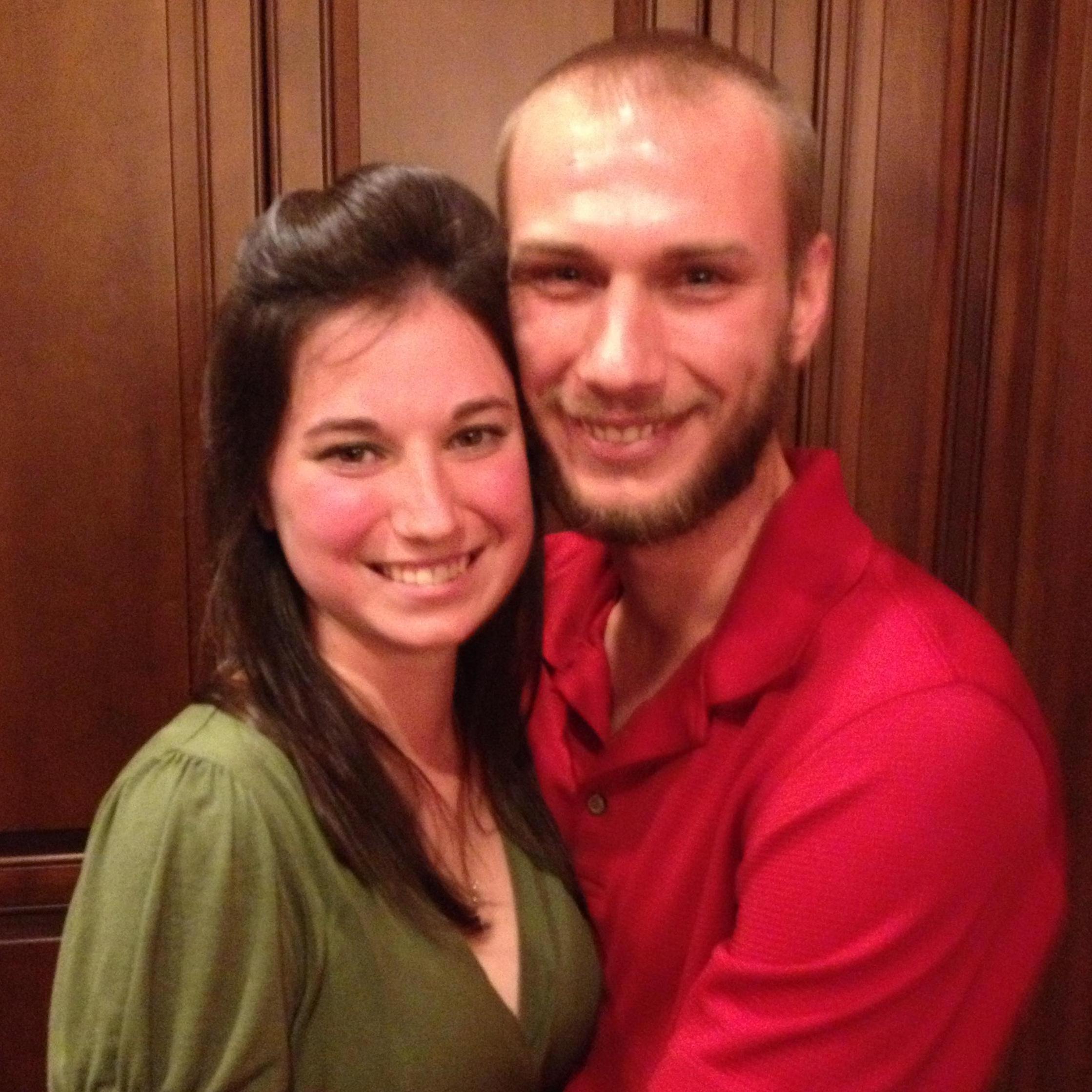 Us at a company christmas party in 2013