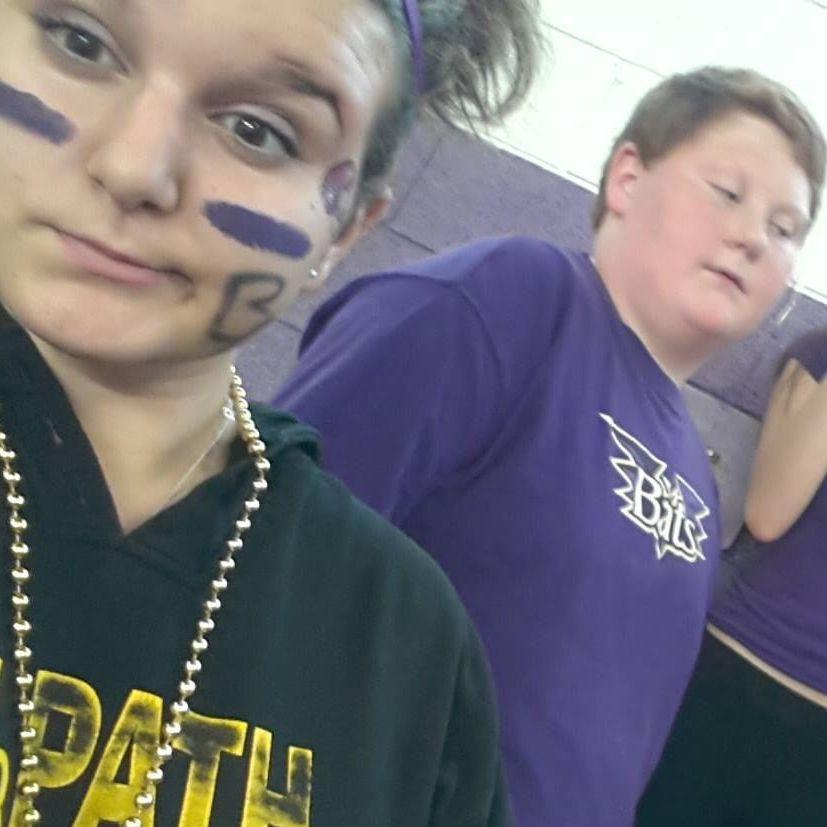 Pep Rally, with Jared giving some serious side eye. LOL