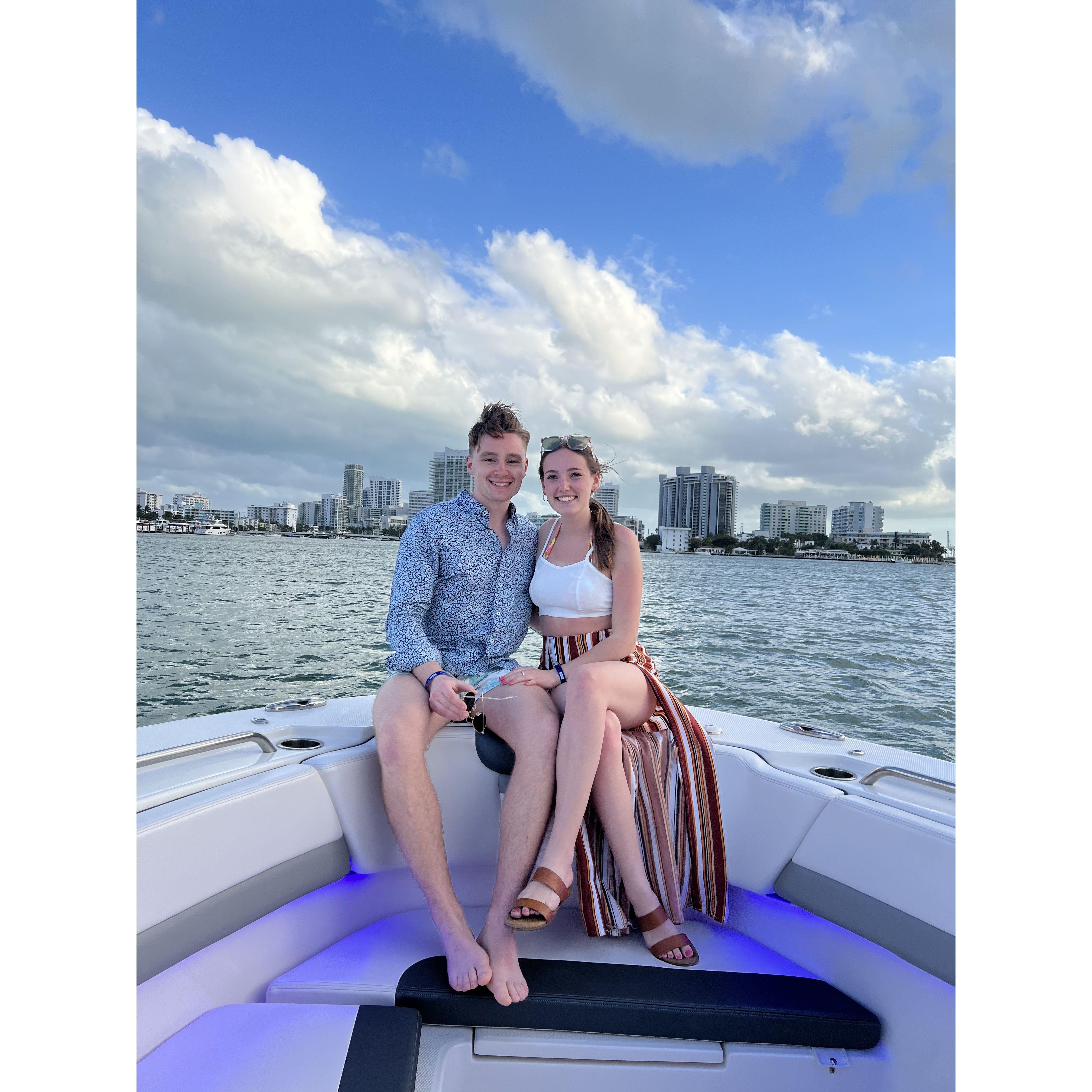 Boat ride in Miami bay