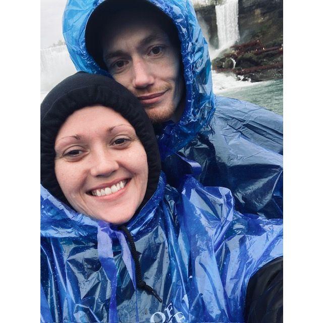 Riding the Maid of the Mist, Niagara Falls, NY.