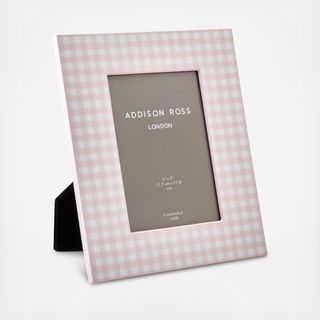 Gingham Lacquered Photo Frame